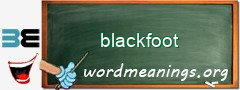 WordMeaning blackboard for blackfoot